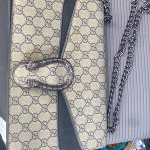 Stylish Beige and Black Designer Shoulder Bag